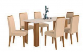 Mesa colorado Cinamomo Off White linho saara